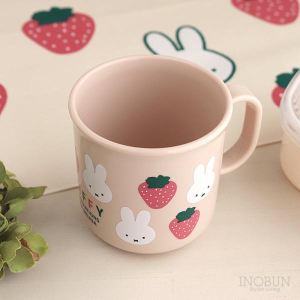 フラワーミッフィー　いちご柄 マグカップ プレート ランチョンマットの3点セット フラワーミッフィー いちご柄 マグカップ プレート ランチョン