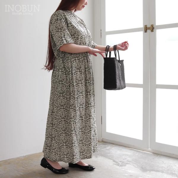 イノブン別注 Parkes リバティ ワンピース 五分袖 Mortimer/ZE