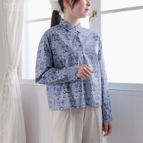 Parkes LIBERTY コンパクトボックスシャツ ブラウス ウェルベック別注 Lindsay Garden BL