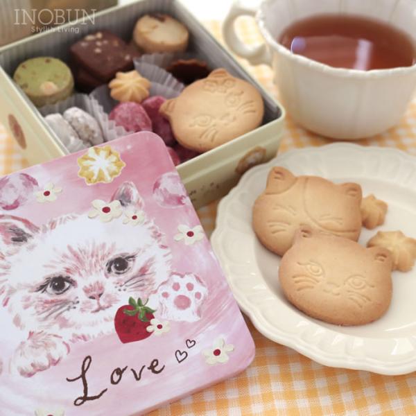 ●【あすつく】をご希望のお客様へ●お届け指定日で【あすつく】をお選び下さい。ただし、12時までの受付となります。愛情や友情の気持ちを伝えやすい「Love」の文字と可愛いネコが描かれたパッケージが印象的で、サクほろ食感のクッキーを詰め合わせた...