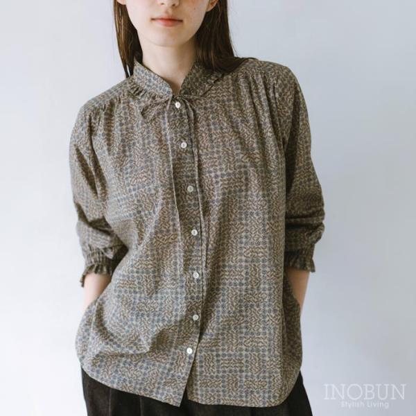 sosotto リバティ リボン付きハイスタンドフリルブラウス Mサイズ 別注Sleeping Rose スリーピング・ローズ LIBERTY ソソット 日本製