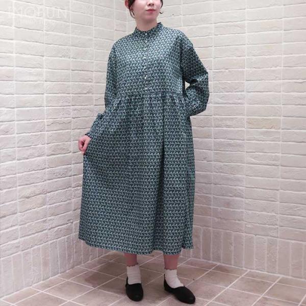 sosotto リバティタナローン スタンドギャザーワンピース Mサイズ Equimox イクイノックス LIBERTY ソソット 日本製