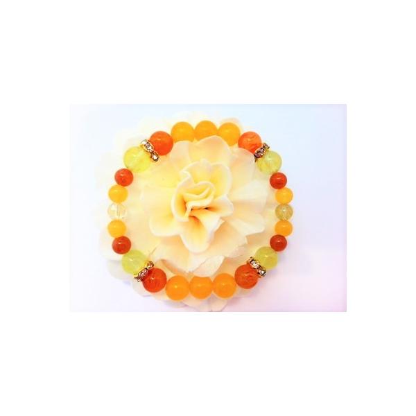 5S-5 オレンジガーネット＆アラゴナイト＆ルチルクォーツ