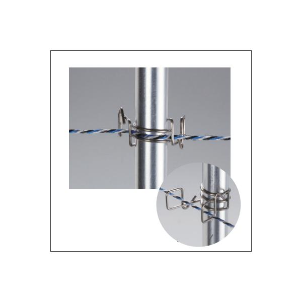 ■おじろ用心棒専用取付けフックです。末松電子製作所の電気柵で使えるスプリングとフックを取付けて使うおじろ用心棒用のフックです。