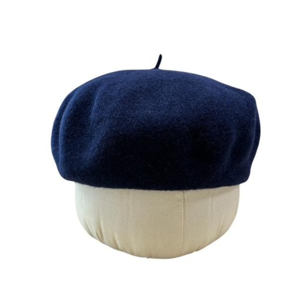 CA4LA（カシラ） 古着 ベレー帽 クリーニング済み ネイビー ウール