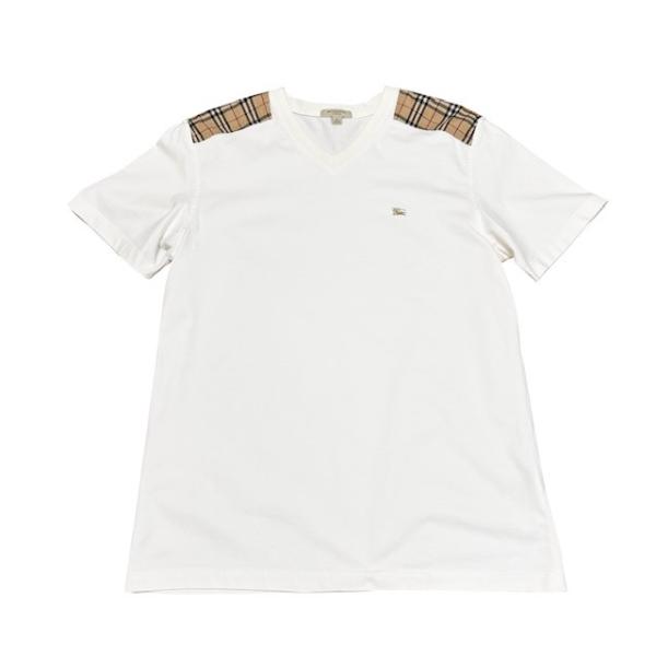 美品　BURBERRY ノバチェック Vネック 半袖Tシャツ BURBERRY（バーバリー） 古着 半袖 Vネック Tシャツ クリーニング済み