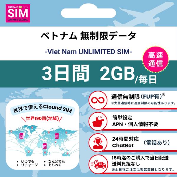 [Release date: February 21, 2025]★【送料無料・登録不要】ベトナムプリペイドSIMカード｜無制限データ通信★旅行・出張・一時帰国に最適！空港で探す手間なし。面倒な登録や契約も不要、端末に挿すだけですぐ使えます...