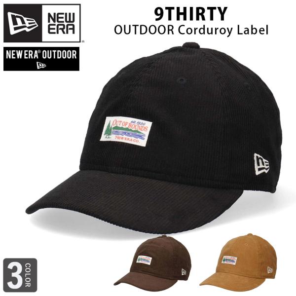 ニューエラ 9THIRTY アウトドア ラベル コーデュロイ キャップ NEW ERA 930 シンプル 大人 サイズ調節可能 帽子 メンズ レディース ブランド アウトドアキャップ