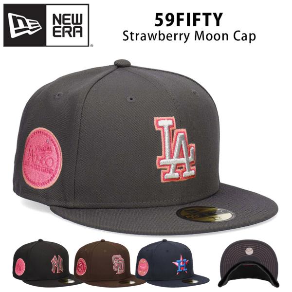 ニューエラ 59FIFTY ストロベリームーン キャップ NEW ERA LA NY SD HOU フラットバイザー 帽子 ブランド メジャーリーグ MLB 5950 ブランド メンズ レディース