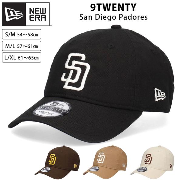 ニューエラ 9TWENTY サンディエゴ・パドレス MLB スウェットバンド キャップ 帽子 ミッドロゴ サイズ調節可能 ブランド 大人 ユニセックス 定番 人気
