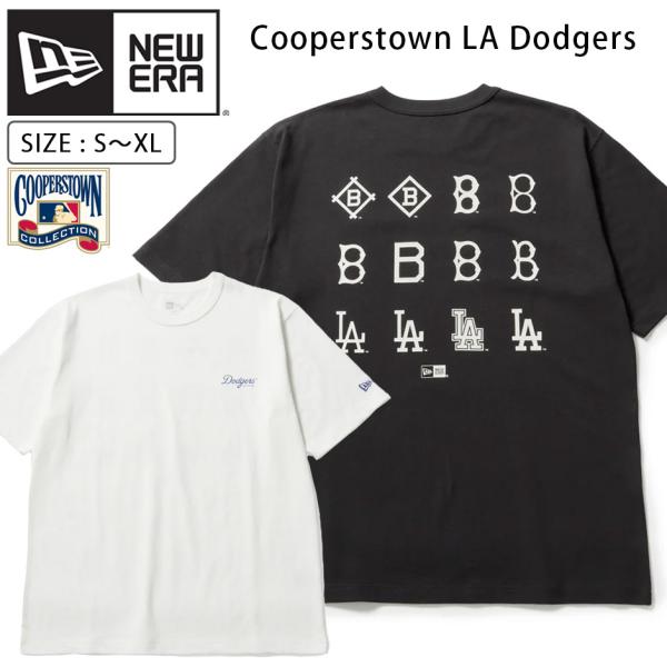 ニューエラ Tシャツ 半袖 LA ドジャース ロゴ クルーネック NEW ERA コットン メンズ レディース ブランド ドジャースT LA おしゃれ シンプル