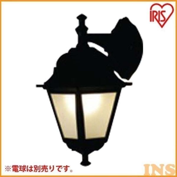 アイリスオーヤマ クラシカルLEDブラケット 消しガラス/ブラック 電気工事必要 PCL-E26B（中古品） insair-y_566201