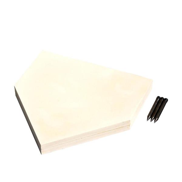 コクサイ Kokusai ホームベース 少年野球用 40mm厚 Rb240グラウンド 1枚 超特価sale開催 3本釘付 削れにくい 校庭