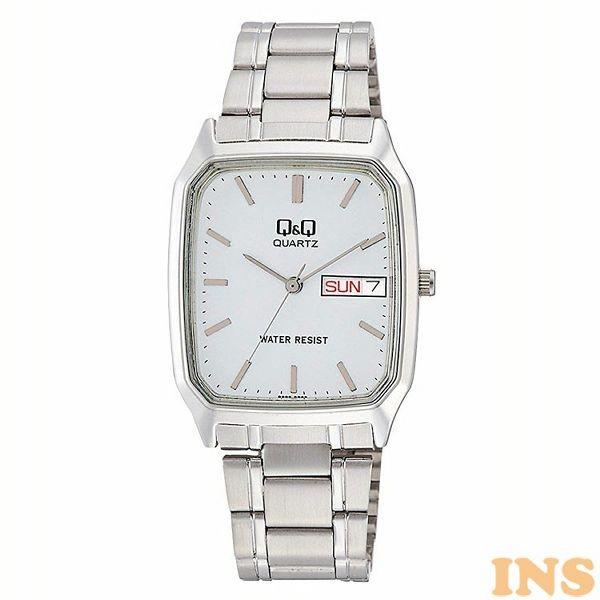 腕時計 メンズ シチズン キューアンドキュー Q Q 腕時計 メンズ アナログ 日付 曜日 メタルベルト ホワイト シルバー A1 1 D B ウエノ電器paypayモール店 通販 Paypayモール