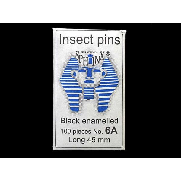 【クリックポスト配送対応】昆虫針など対象商品だけのご注文の場合は安価なクリックポストにてお届けいたしますエントスフィンクス（ブラックエナメル）Size:6Aスチール製(ブラックエナメル・コーティング）長さ：約４５ｍｍ太さ：約０．６５ｍｍ１０...