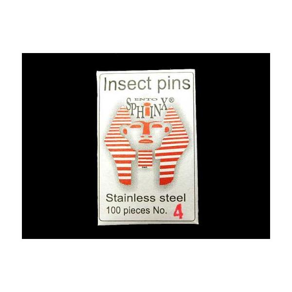 【クリックポスト配送対応】昆虫針など対象商品だけのご注文の場合は安価なクリックポストにてお届けいたしますエントスフィンクス （ステンレススチール）Size:4ステンレス製長さ：約３８ｍｍ太さ：約０．５５ｍｍ１００本入りチェコ製の高級感あふれ...
