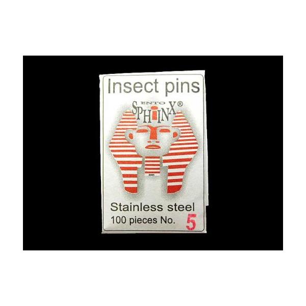 【クリックポスト配送対応】昆虫針など対象商品だけのご注文の場合は安価なクリックポストにてお届けいたしますエントスフィンクス （ステンレススチール）Size:5ステンレス製長さ：約３８ｍｍ太さ：約０．６０ｍｍ１００本入りチェコ製の高級感あふれ...