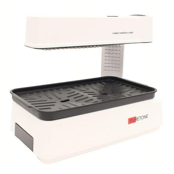 【送料無料】コンパクト無煙調理器 ホットプレート 卓上 ホワイト 無煙調理器 ホットプレート 煙が出ない ダイヤル式コンパクト無煙調理
