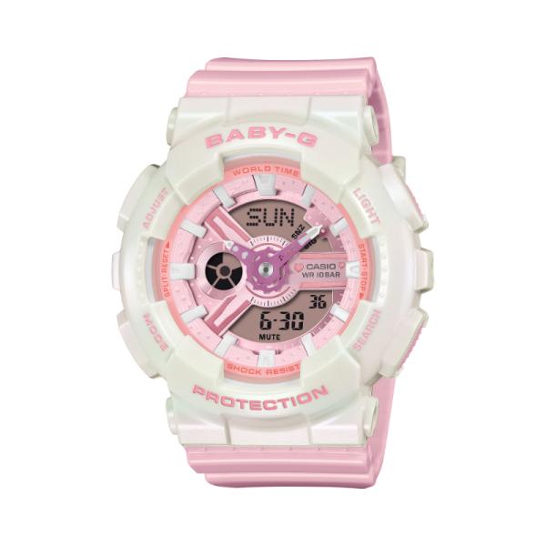 BABY-G ベビーG ベビージー レディース BA-110 シリーズ カシオ CASIO アナデジ 腕時計 ピンク ホワイト パステル BA-110PD-4AJF 国内正規モデル