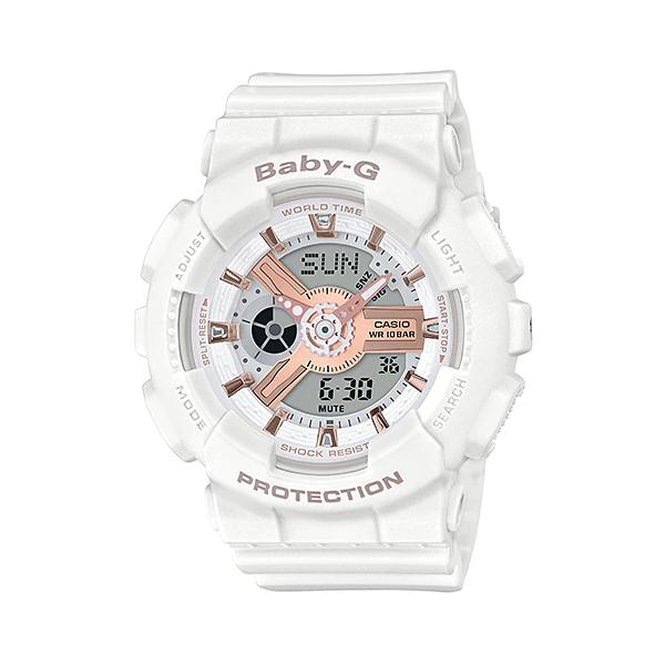 Baby-G ベビーG レディース アナデジ 海外モデル 白 BA-110RG-7A BA-110 Series BABY-G ベビーG ベビージー シリーズ カシオ
