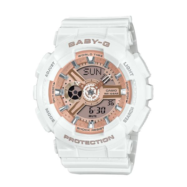BABY-G ベビーG ベビージー BA-110 シリーズ カシオ CASIO アナデジ 腕時計 ホワイト ピンクゴールド BA-110X-7A1JF 国内正規モデル