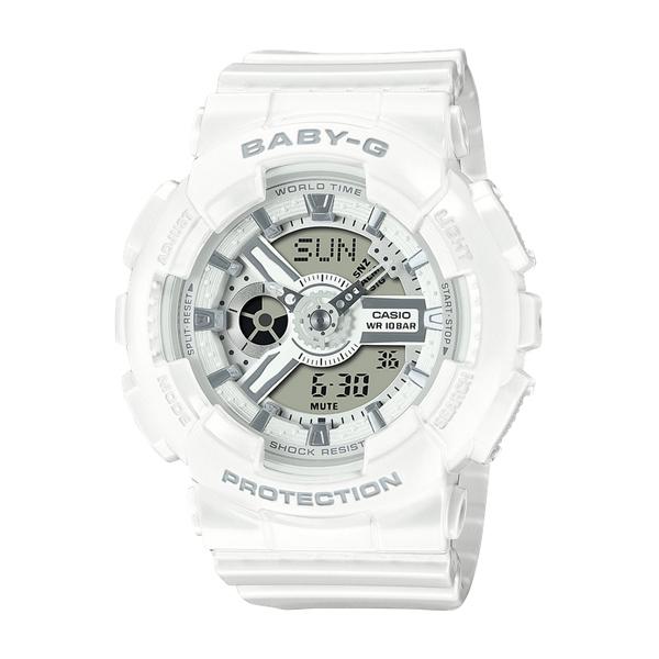 BABY-G ベビーG ベビージー BA-110 シリーズ カシオ CASIO アナデジ 腕時計 ホワイト シルバー BA-110X-7A3JF 国内正規モデル
