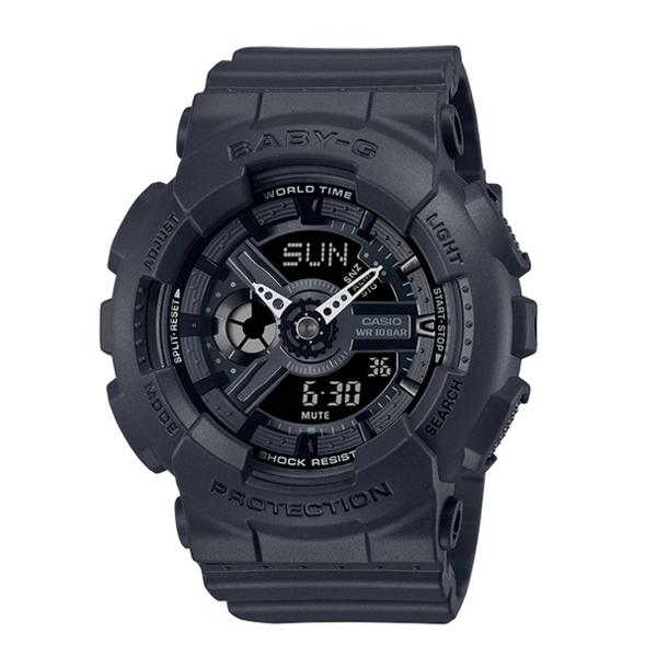 BABY-G ベビーG ベビージー BA-110 シリーズ カシオ CASIO アナデジ 腕時計 オールブラック BA-110XBC-1A 逆輸入海外モデル
