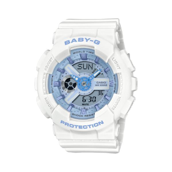 BABY-G ベビーG ベビージー BA-110 日本未発売モデル カシオ CASIO アナデジ 腕時計 ホワイト ブルー BA-110XBE-7A 逆輸入海外モデル