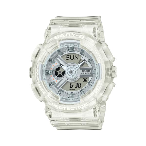 BABY-G ベビーG ベビージー BA-110 日本未発売モデル カシオ CASIO アナデジ 腕時計 クリア シルバー スケルトン BA-110XCR-7A 逆輸入海外モデル