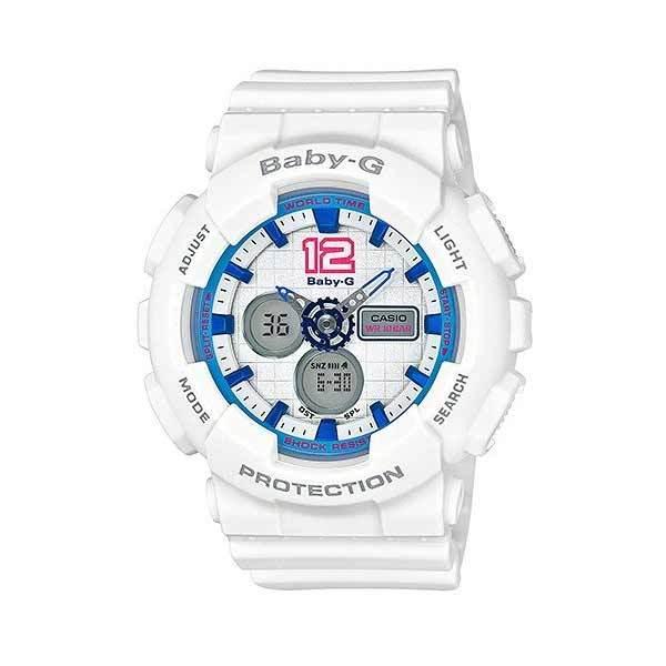 BABY-G ベビーG ベビージー カシオ CASIO アナデジ 腕時計 ホワイト ブルー BA-120-7B 逆輸入海外モデル