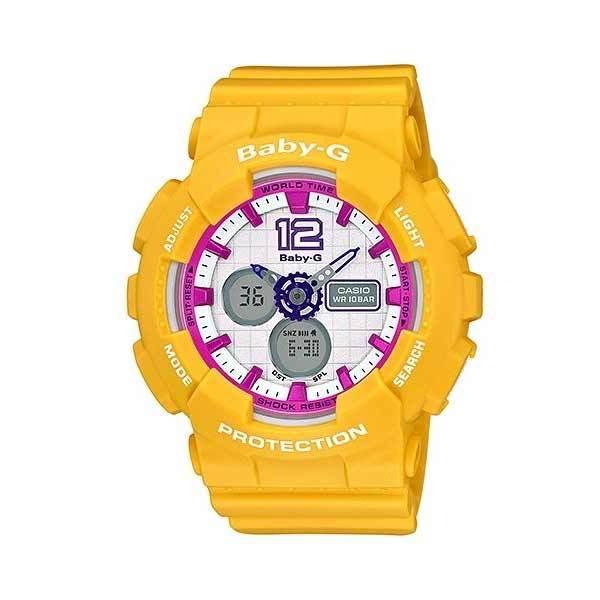 BABY-G ベビーG ベビージー カシオ CASIO アナデジ 腕時計 イエロー ピンク BA-120-9B 逆輸入海外モデル