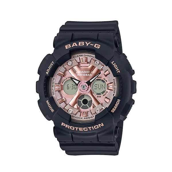 BABY-G ベビーG ベビージー BA-130 シリーズ カシオ CASIO アナデジ 腕時計 ブラック メタリック ピンク BA-130-1A4JF 国内モデル