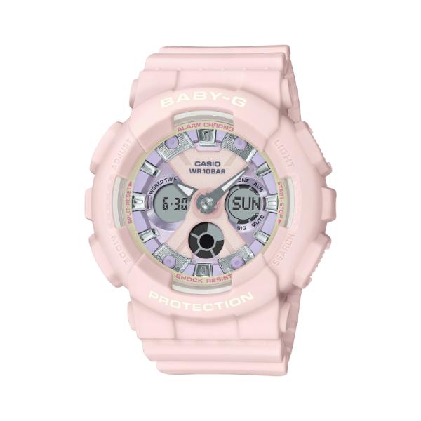 BABY-G ベビーG ベビージー BA-130 シリーズ カシオ CASIO アナデジ 腕時計 ペールピンク BA-130WP-4A 逆輸入海外モデル