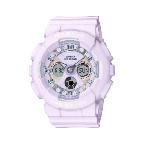 BABY-G ベビーG ベビージー BA-130 シリーズ カシオ CASIO アナデジ 腕時計 ペールパープル BA-130WP-6A 逆輸入海外モデル