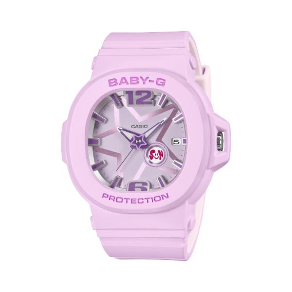 BABY-G ベビーG ベビージー レディース BGA-10 シリーズ 着脱式ベゼル カシオ CASIO アナログ 腕時計 パープル ピンク 星柄 BGA-10D-6AJF 国内正規モデル