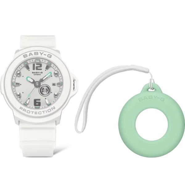 BABY-G＋PLUS ベビーG プラス 限定 カシオ CASIO アナデジ 腕時計 ホワイト グリーン 専用ホルダー付 2WAY BGA-15K-7AJR 国内正規モデル