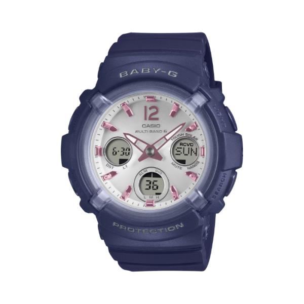 BABY-G ベビーG ベビージー レディース BGA-2800 カシオ CASIO ソーラー電波 アナデジ 腕時計 ネイビー ピンクゴールド BGA-2800-2A2JF 国内正規モデル