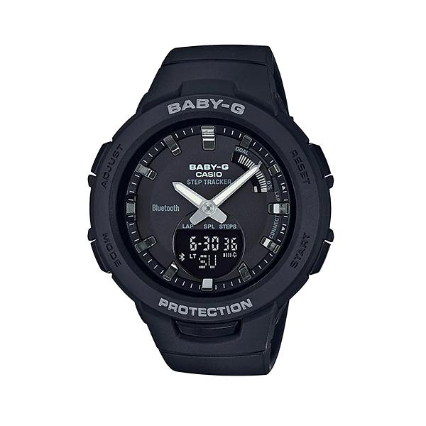 BABY-G ベビーG ベビージー G-SQUAD スマートフォンリンク カシオ CASIO アナデジ 腕時計 ブラック 歩数計測 BSA-B100-1A 逆輸入海外モデル