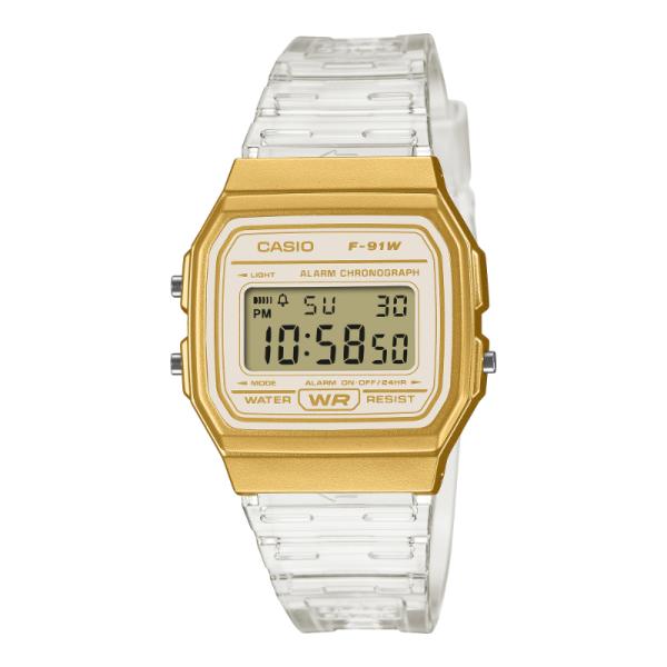 CASIO STANDARD POP カシオ コレクション ポップ F-91シリーズ カシオ CASIO デジタル 腕時計 クリア ゴールド スケルトン F-91WS-7A2JF 国内正規モデル
