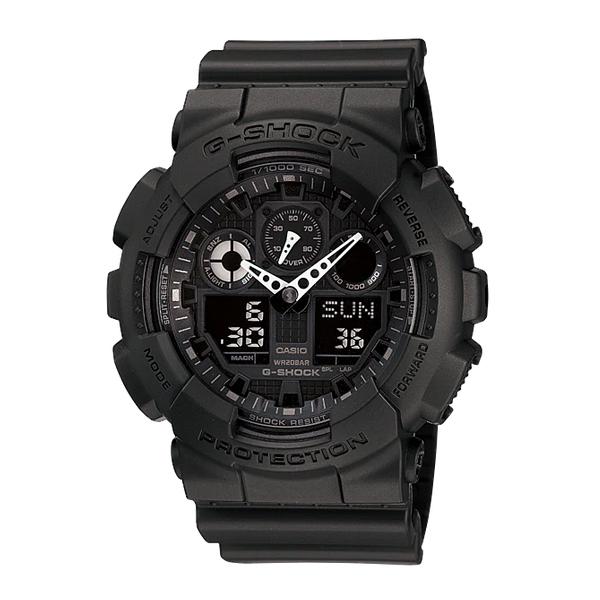 G-SHOCK Gショック ジーショック GA-100 シリーズ カシオ CASIO アナデジ 腕時計 ブラック GA-100-1A1 逆輸入海外モデル