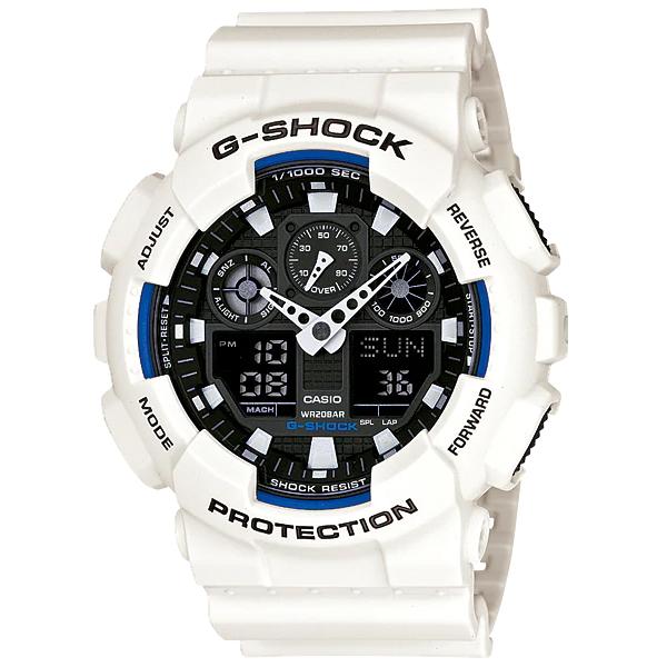 G-SHOCK Gショック ジーショック GA-100 シリーズ カシオ CASIO アナデジ 腕時計 ホワイト ブラック GA-100B-7AJF 国内正規モデル