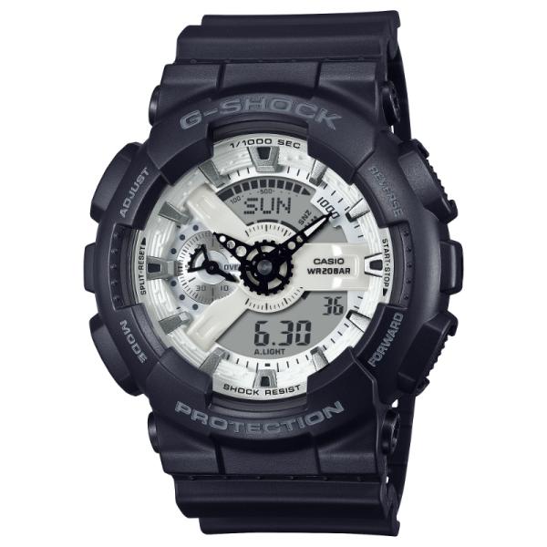 G-SHOCK Gショック ブラック アンド ブリリアントホワイト カシオ CASIO アナデジ 腕時計 ブラック ホワイト モノトーン GA-110WD-1A 逆輸入海外モデル
