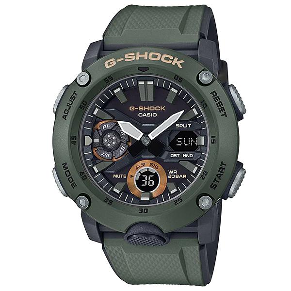 CASIO G-SHOCK GA-2000-3AJF カーキ　美品 G-SHOCK Gショック ジーショック GA-2000 シリーズ カシオ CASIO