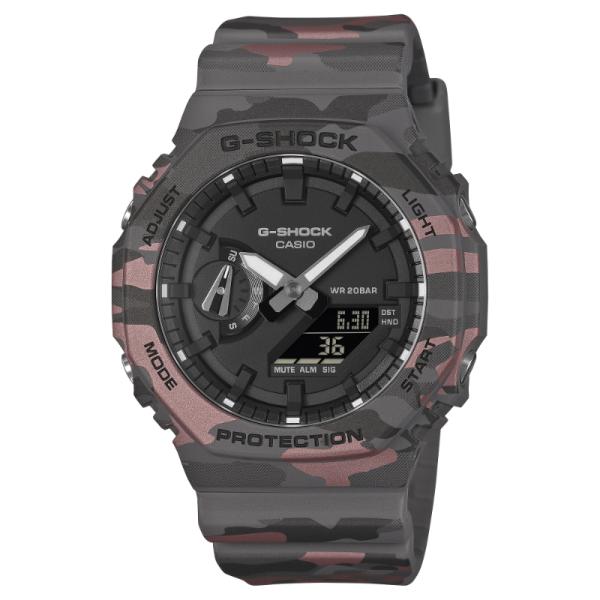 G-SHOCK Gショック カモフラージュシリーズ カシオ CASIO アナデジ 腕時計 グレー ブラック カモフラージュ柄 GA-2100CM-8AJF 国内正規モデル