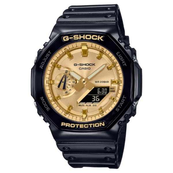 G-SHOCK Gショック ジーショック カシオ CASIO アナデジ 腕時計 ゴールド グロスブラック GA-2100GB-1A 逆輸入海外モデル