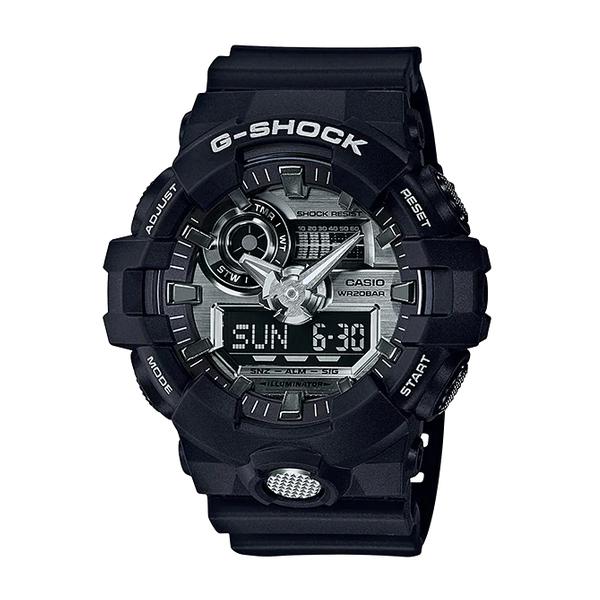 G-SHOCK Gショック ジーショック Garishカラー シリーズ カシオ CASIO アナデジ 腕時計 ハーフマット ブラック シルバー GA-710-1AJF 国内モデル
