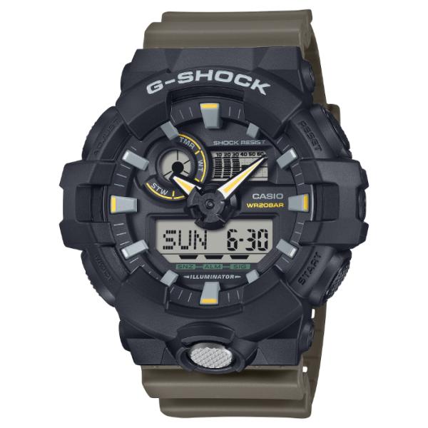 G-SHOCK Gショック Two tone utility colors ツートンユーティリティカラー カシオ CASIO アナデジ 腕時計 オリーブグリーン GA-710TU-1A3 逆輸入海外モデル