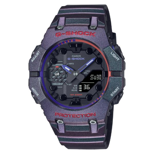 G-SHOCK Gショック Aim High エイム ハイ スマートフォンリンク カシオ CASIO アナデジ 腕時計 グレー 偏光パープル GA-B001AH-6A 逆輸入海外モデル