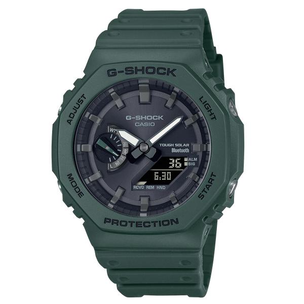 カシオーク 限定 ソーラー G-SHOCK Gショック スマートフォンリンク カシオ CASIO アナデジ 腕時計 グリーン ブラック  GA-B2100-3A 逆輸入海外モデル