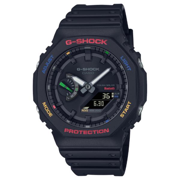 Gショック マルチカラー アクセンツ スマートフォンリンク カシオ CASIO ソーラー アナデジ 腕時計 ブラック GA-B2100FC-1A 逆輸入海外モデル